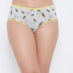 Clovia Grey Printed Hipster Panty-picture-32
