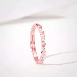 GIVA 925 Sterling Silver Rose Gold Ring for Women-image-27