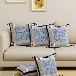 Living Roots Multicolor Cotton Cushion Covers - Set of 5-picture-11