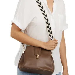 Styli Wide Strap Bag with Turn Lock Closure image 2