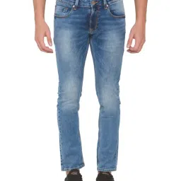 Spykar Mid Blue Cotton Regular Fit Jeans-picture-31