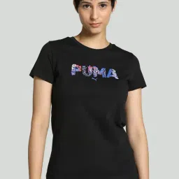 Puma Black Cotton Printed Sports T-Shirt-picture-42
