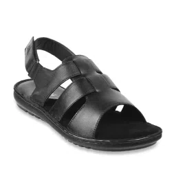 Mochi Men's Black Back Strap Sandals image 2