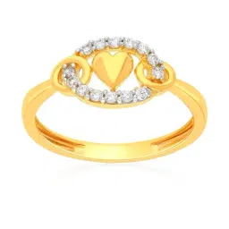 Malabar Gold and Diamonds 18k Gold Heart Ring for Women-picture-13