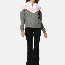 Campus Sutra Grey Full Sleeves Sweatshirt image 4