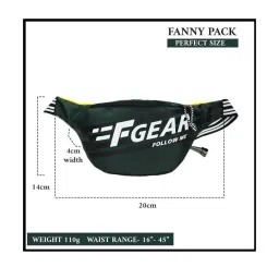 F Gear Green Printed Waist Pouch image 3