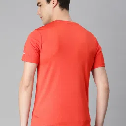 ALCIS Red Slim Fit Anti Static Printed Sports T-Shirt image 2