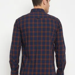 Cantabil Blue Cotton Regular Fit Checks Shirt image 2