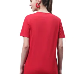 Vimal Jonney Red Cotton Logo Print T-Shirt image 2