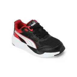 Puma Kids Scuderia Ferrari X-Ray Speed Black & White Lace Up Shoes image 2