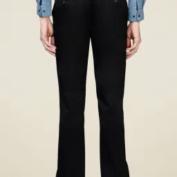 Peter England Black Slim Fit Trousers image 2