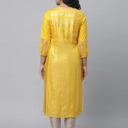 Aurelia Yellow Embellished Straight Kurta image 2