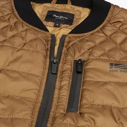 Pepe Jeans Men Camel Brown Padded Jacket image 2