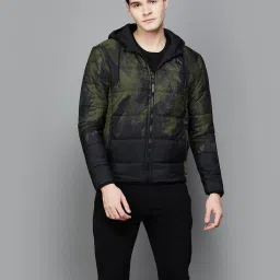 KAPPA Olive Slim Fit Camouflage Reversible Jacket image 2