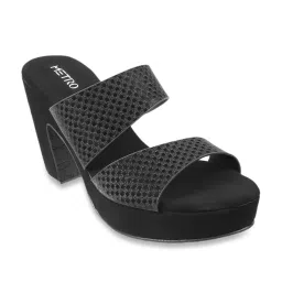 Metro Women's Black Casual Sandals image 2