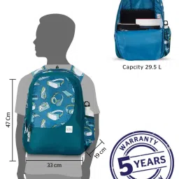Wiki 29.5 Ltrs Blue Medium Backpack image 2