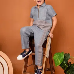 Lazycub Boys Colourblocked T-shirt With Trousers Clothing Set image 3