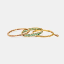 Shaya 925 Silver The Shaadi Diaries Gold Plated Sagai Shor Bangle image 1