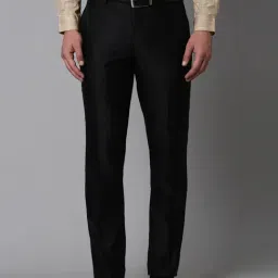 Louis Philippe Black Slim Fit Trousers-picture-21