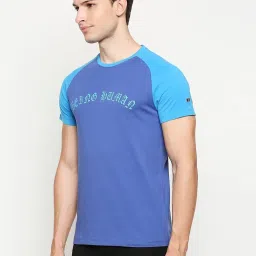Being Human Blue Cotton Regular Fit Printed T-Shirt image 2