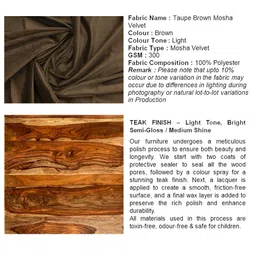 Ikiriya Bestone Brown Sheesham Wood Accent 2-Seater Bench With 2 Stools image 4