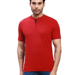 Parx Maroon Regular Fit Henley T-Shirt-picture-41