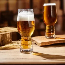 Troveas Transparent Bell Brew Crystal Beer Glasses - Set of 2 (440 ml) image 1