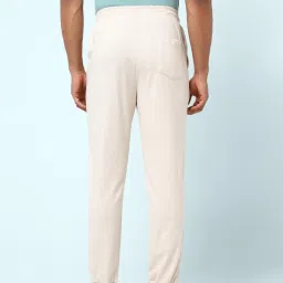 Ajile by Pantaloons Ecru Melange Cotton Slim Fit Joggers image 2
