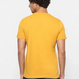 Ajile by Pantaloons Mustard Yellow Cotton Slim Fit Printed Nightwear T-Shirt image 2