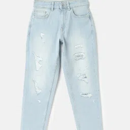 United Colors of Benetton Kids Blue Distressed Jeans image 1