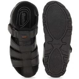 Bata Men's Black Fisherman Sandals image 3