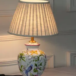 Whispering Homes Raymon Ceramic Table Lamp With Off-White Shade image 2