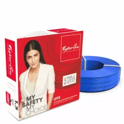 Fybros 1.5 Sq.mm 1 Core UFFR Wire Blue (90 m)-image-0