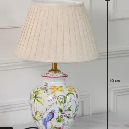 Whispering Homes Raymon Ceramic Table Lamp With Off-White Shade image 3