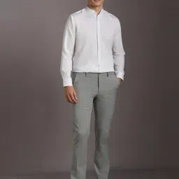 Louis Philippe White Cotton Slim Fit Shirt image 5