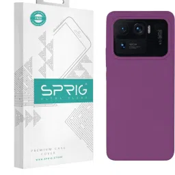 Sprig Liquid Silicone Back Cover for Mi 11 Ultra (Purple) image 1