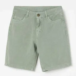 Fame Forever by Lifestyle Kids Sage Green Cotton Regular Fit Shorts image 1