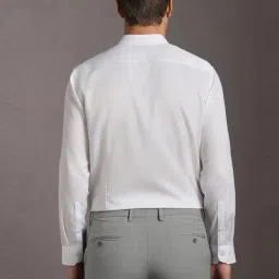 Louis Philippe White Cotton Slim Fit Shirt image 2