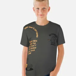 Gini & Jony Kids Grey Printed T-Shirt-picture-22