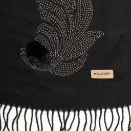 Mafadeny Black Regular Fit Stole image 3