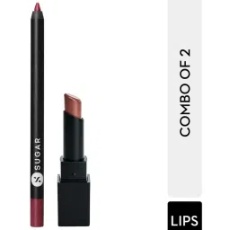 sugar cosmetics SUGAR Lipping On The Edge Lip Liner - 04 Tan Fan & Nothing Else Matter Lipstick - 01 Browning Glory image 4