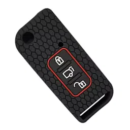 AllExtreme EXKC11 Silicone 3 Buttons Car Remote Key Cover Shell for Mahindra Xuv-500 Flip Key Black image 3