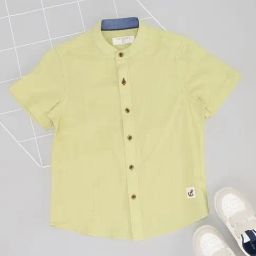 Pantaloons Junior Boys Green Cotton Solid Shirt-picture-33