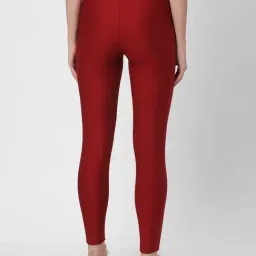 R&B Maroon Viscose Slim Fit Leggings image 2