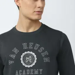Academy By Van Heusen Black Slim Fit Printed Sweatshirts image 4