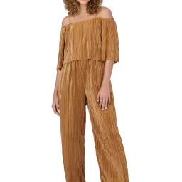 Only Brown Striped Jumpsuit image 1