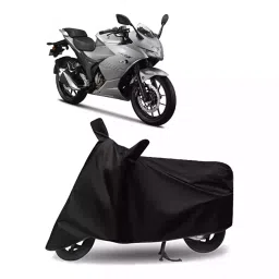 Auto Pearl Bike Cover for Suzuki Gixxer 250 (Black)-picture-23