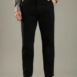 Tommy Hilfiger Black Cotton Slim Fit Trousers-picture-17