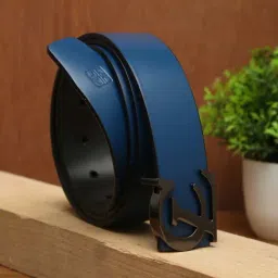Carlton London Blue Leather Waist Belt For Men-image-13