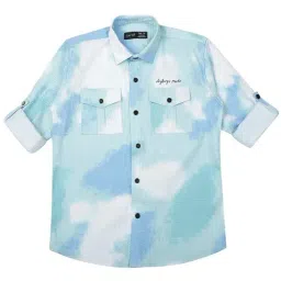Cavio Kids Green Printed Shirt-picture-39